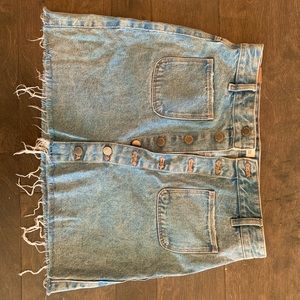 Denim Button Skirt by ZARA